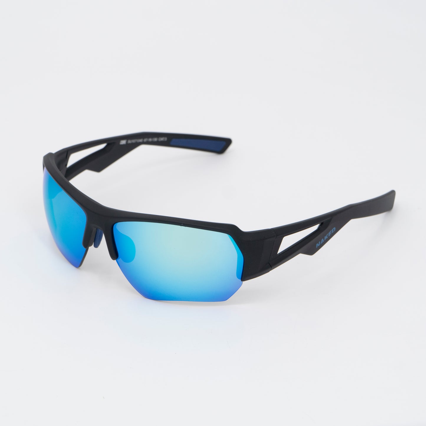 Polarized Sport Sunglasses TR90 Frame Blue Mirror Lenses Purple and Red