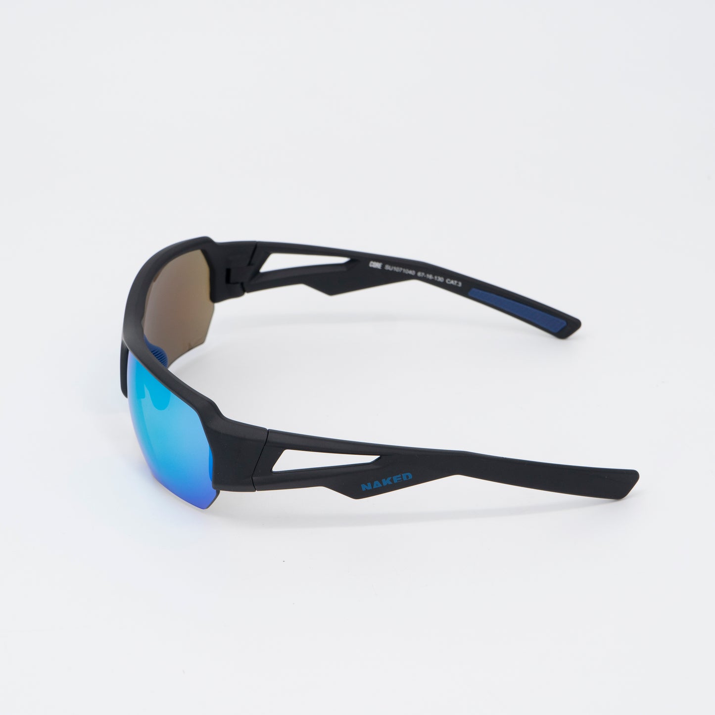 Polarized Sport Sunglasses TR90 Frame Blue Mirror Lenses Purple and Red