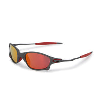 Matte Black + Red Accents — Fire Red Mirror (Polarized)