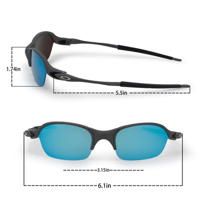Romeo 2 Style Titanium Semi-Rimless Sunglasses